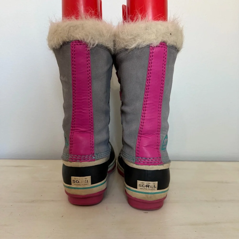 Sorel Grey/Pink Joan Of Artic Winter Boots